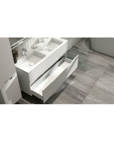 Тумба под раковину Jorno Modul 120 Mоl.01.122/P/W подвесная Белый глянец