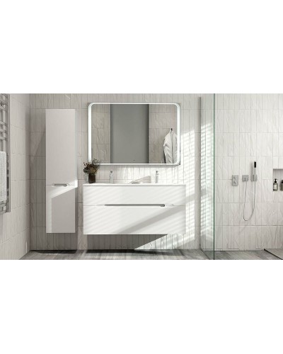 Тумба под раковину Jorno Modul 120 Mоl.01.122/P/W подвесная Белый глянец