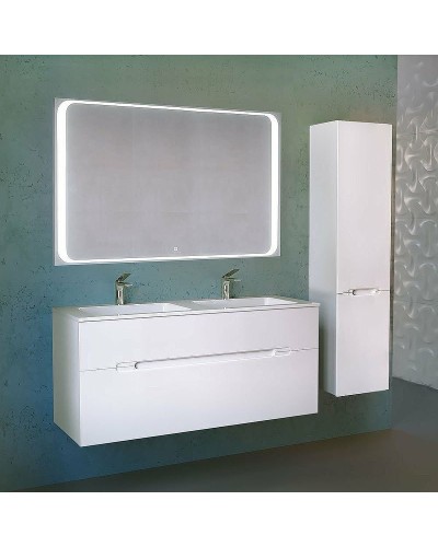 Тумба под раковину Jorno Modul 120 Mоl.01.122/P/W подвесная Белый глянец