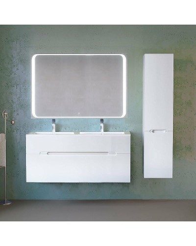 Тумба под раковину Jorno Modul 120 Mоl.01.122/P/W подвесная Белый глянец