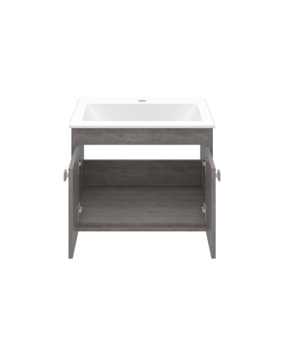 Пайн - 60 Тумба прямая подвесная (Дуб Уайт Ревер) / раковина