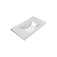 Амбра - 70 тумба прямая черная матовая / раковина