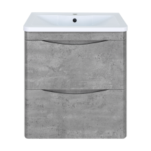 Атлантик - 60 Тумба подвесная с 2 ящ. закруг. края серый камень