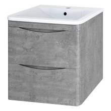 Атлантик - 70 Тумба подвесная с 2 ящ. закруг. края серый камень