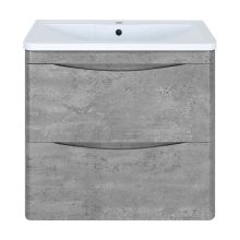 Атлантик - 70 Тумба подвесная с 2 ящ. закруг. края серый камень