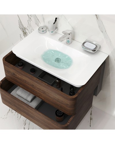 Тумба под раковину AM.PM Sensation 80 M30FHX0802NF подвесная Орех