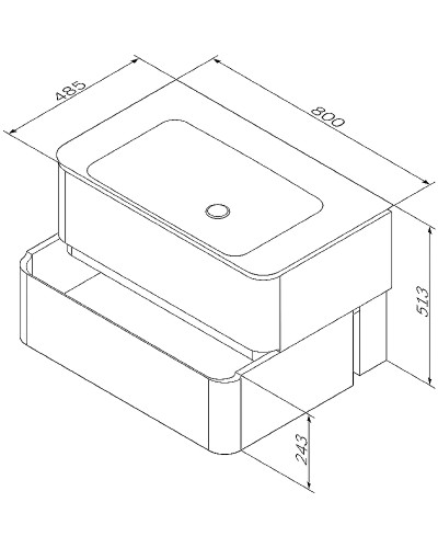 Тумба под раковину AM.PM Sensation 80 M30FHX0802NF подвесная Орех