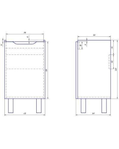 Тумба под раковину Dreja Eco Mini 50 99.1201 подвесная Белая