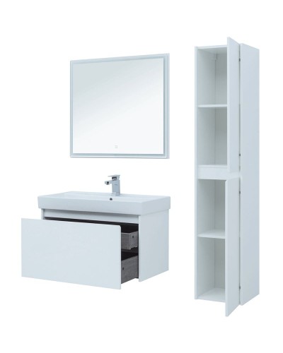 Тумба под раковину Aquanet Nova Lite 90 242257 подвесная Белая