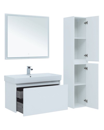 Тумба под раковину Aquanet Nova Lite 90 242257 подвесная Белая