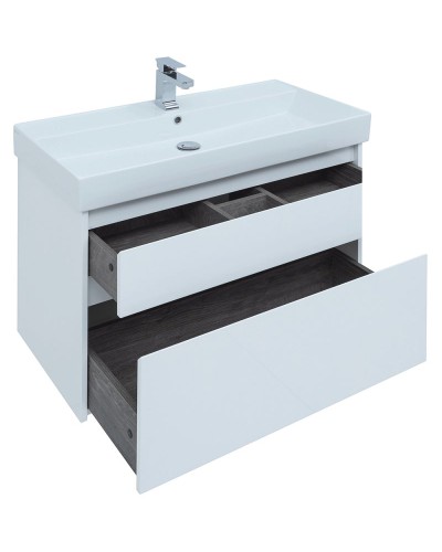 Тумба под раковину Aquanet Nova Lite 90 242268 подвесная Белая