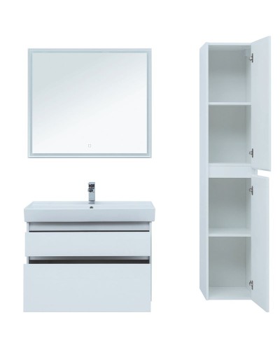 Тумба под раковину Aquanet Nova Lite 90 242268 подвесная Белая