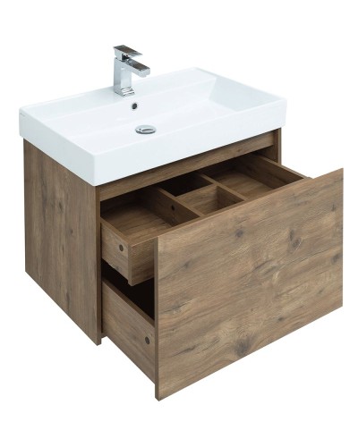 Тумба под раковину Aquanet Nova Lite 75 249514 подвесная Дуб рустикальный