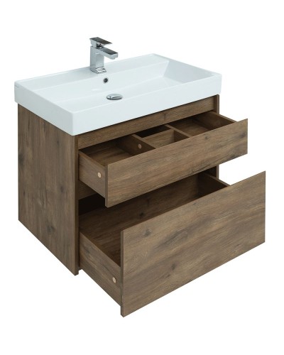 Тумба под раковину Aquanet Nova Lite 75 249515 подвесная Дуб рустикальный