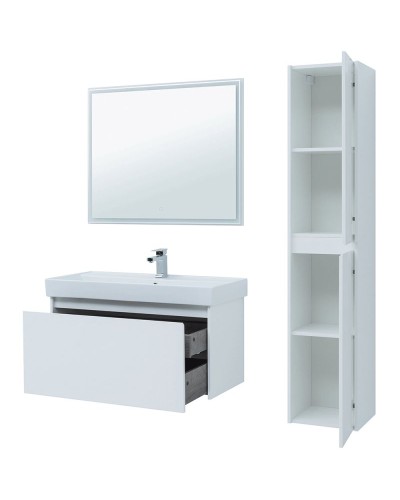 Тумба под раковину Aquanet Nova Lite 100 242580 подвесная Белая