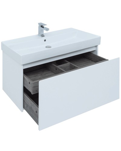 Тумба под раковину Aquanet Nova Lite 100 242580 подвесная Белая