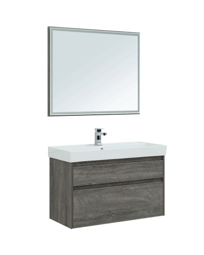 Тумба под раковину Aquanet Nova Lite 100 242582 подвесная Дуб рошелье