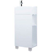 Тумба с раковиной 1MarKa Laura 40Н L У85929 Белая глянцевая