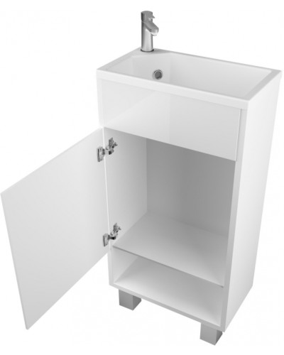 Тумба с раковиной 1MarKa Lira 40Н L У85921 Белая глянцевая