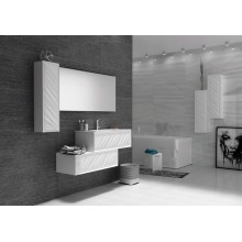 Тумба под раковину Marka One Glace 100П У73575 подвесная Белая глянцевая