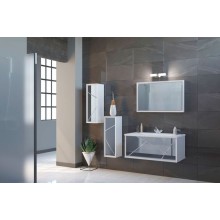 Тумба под раковину Marka One Seattle 90П У73665 подвесная Mosaic Mirror