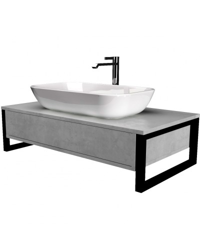 Тумба под раковину 1MarKa Grunge Loft 90П У85852 подвесная Бетон светлый