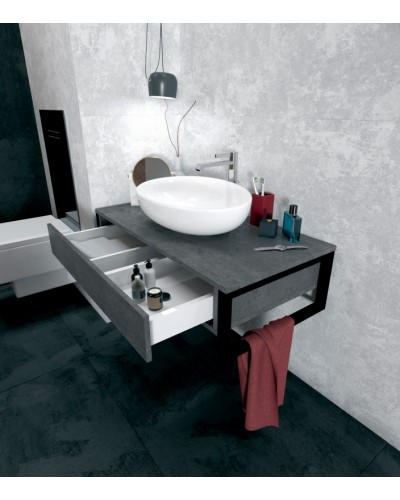 Тумба под раковину 1MarKa Grunge Loft 90П У85849 подвесная Бетон темно-серый