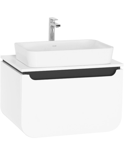 Тумба с раковиной Creavit Pion Plus 70 PN0070.01.BGR+UL060 подвесная Белая Серая