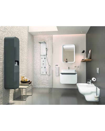 Тумба с раковиной Creavit Pion Plus 70 PN0070.01.BGR+UL060 подвесная Белая Серая