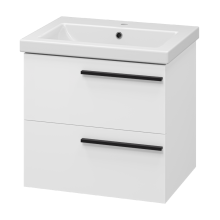 Ненси - 60 Тумба подвесная 2 ящ белая мат. эмаль