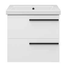 Ненси - 60 Тумба подвесная 2 ящ белая мат. эмаль