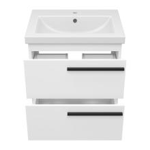 Ненси - 60 Тумба подвесная 2 ящ белая мат. эмаль