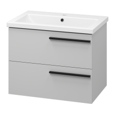 Ненси - 70 Тумба подвесная 2 ящ серая мат. эмаль