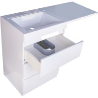 Тумба под раковину Style Line Даллас 120 Люкс Plus СС-00002272 3 ящика Белая