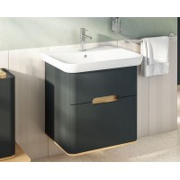 Тумба с раковиной Vitra Sento 65 60834 подвесная Антрацит матовый