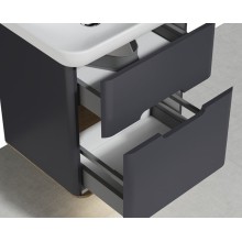 Тумба с раковиной Vitra Sento 65 60834 подвесная Антрацит матовый