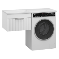 ENFIDA - 60 Тумба подвесная 1 ящ. под стир. машину, белая мат. эмаль (Энфида) / раковина левая