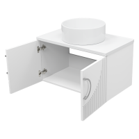 Ярина - 80 Тумба подвесная 2 дв. белая мат. эмаль