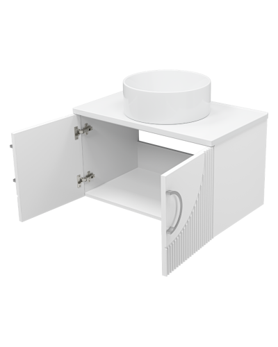 Ярина - 80 Тумба подвесная 2 дв. белая мат. эмаль