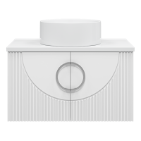 Ярина - 80 Тумба подвесная 2 дв. белая мат. эмаль
