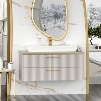 ELCHE -100 Тумба подвесная с 2 ящ. сер.кашемир (эмаль) / раковина