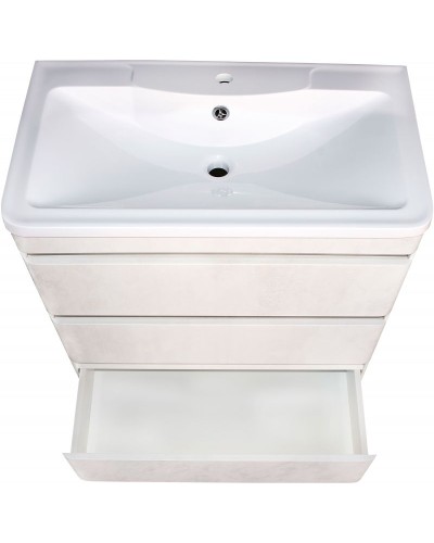 Тумба под раковину Style Line Атлантика Люкс Plus 80 СС-00002278 Бетон крем