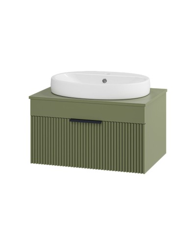 ENFIDA - 70 Тумба подвесная зеленая мат. эмаль 1 ящ.  (Энфида)