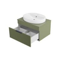 ENFIDA - 70 Тумба подвесная зеленая мат. эмаль 1 ящ.  (Энфида)