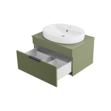 ENFIDA - 70 Тумба подвесная зеленая мат. эмаль 1 ящ.  (Энфида)