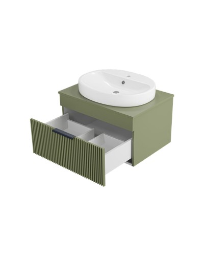 ENFIDA - 70 Тумба подвесная зеленая мат. эмаль 1 ящ.  (Энфида)