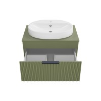 ENFIDA - 70 Тумба подвесная зеленая мат. эмаль 1 ящ.  (Энфида)