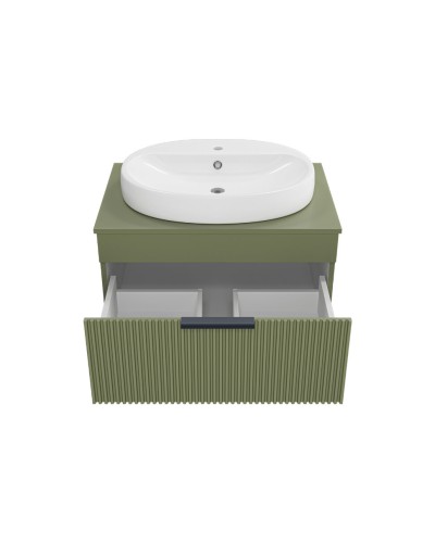 ENFIDA - 70 Тумба подвесная зеленая мат. эмаль 1 ящ.  (Энфида)