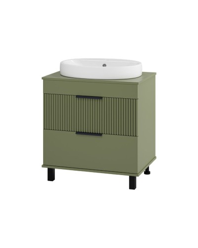 ENFIDA - 70 Тумба напольная 2 ящ. зеленая мат. эмаль (Энфида)