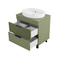 ENFIDA - 70 Тумба напольная 2 ящ. зеленая мат. эмаль (Энфида)